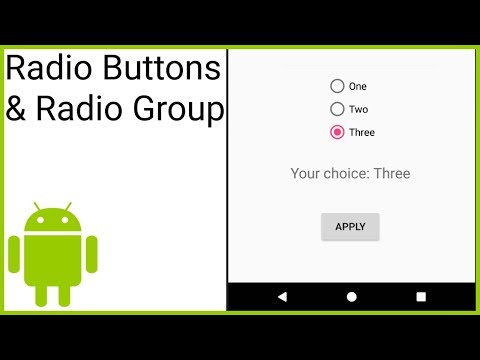 Radio Buttons & Radio Groups - Android Studio Tutorial
