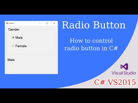 How to use radio button in C#