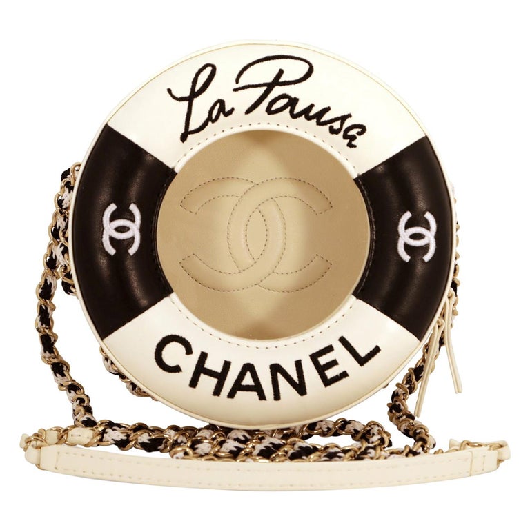 Chanel Black And White La Pausa Life Preserver Bag For Sale At 1Stdibs