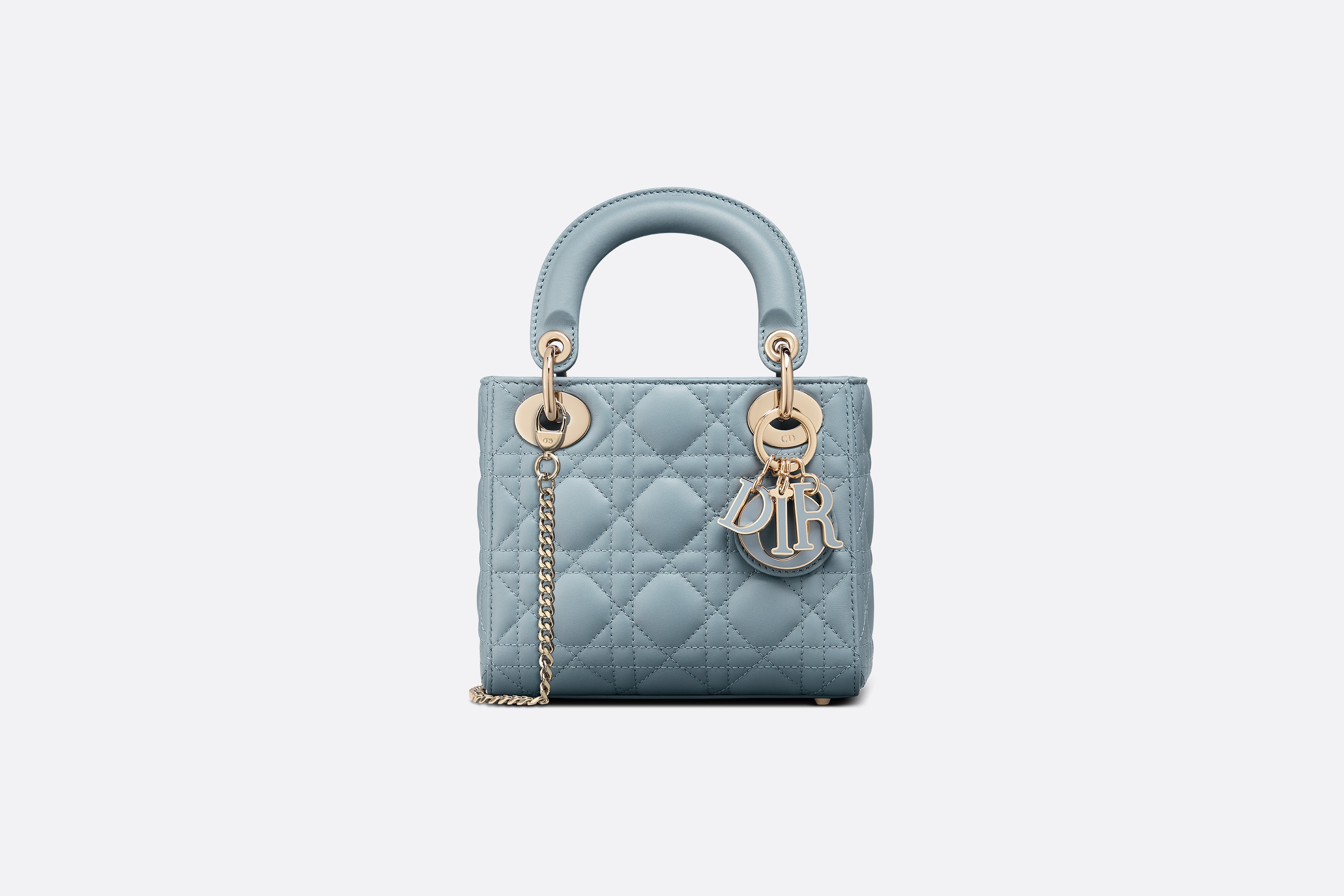 Mini Lady Dior Bag Cloud Blue Cannage Lambskin | Dior Us