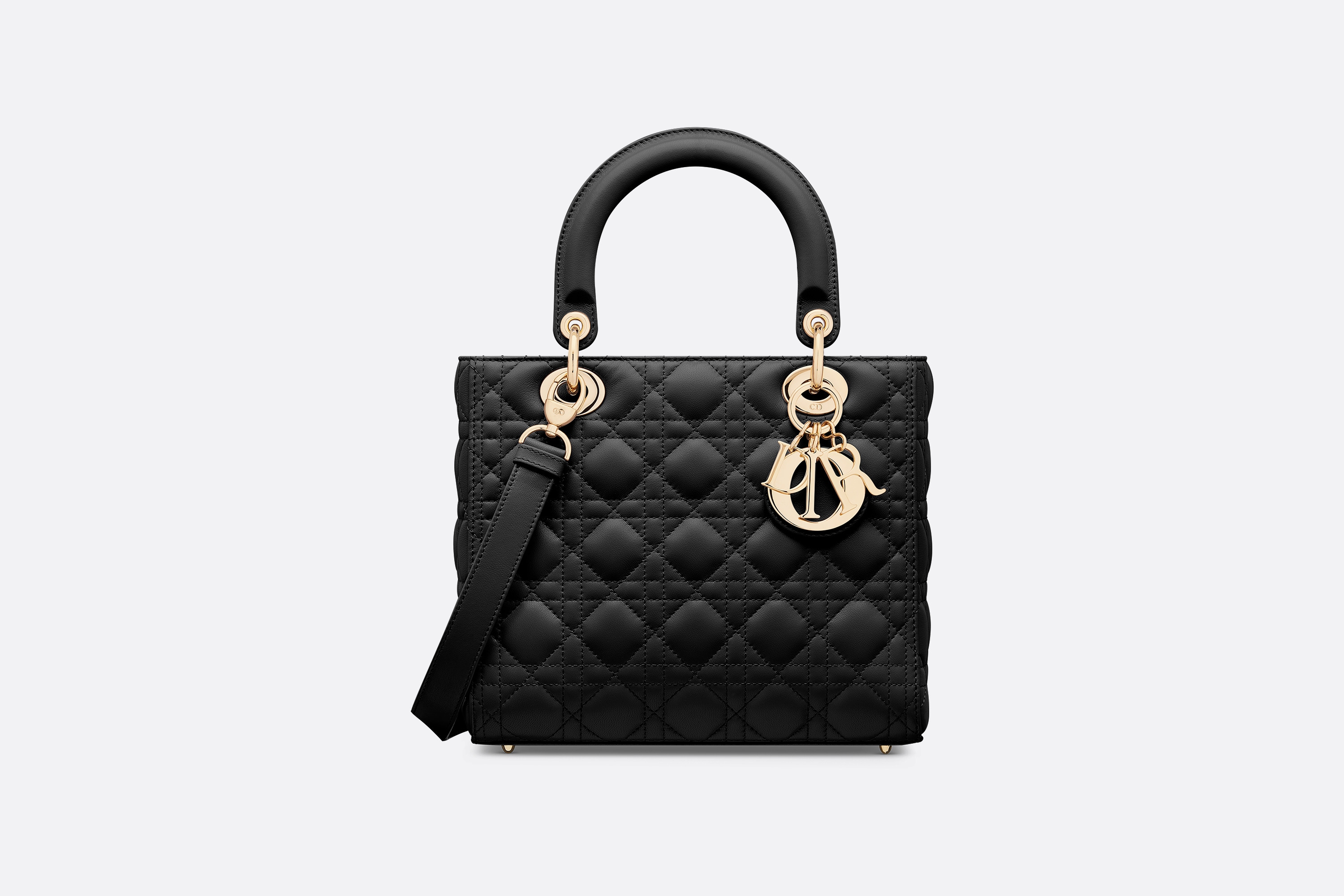 Medium Lady Dior Bag Black Cannage Lambskin | Dior Us