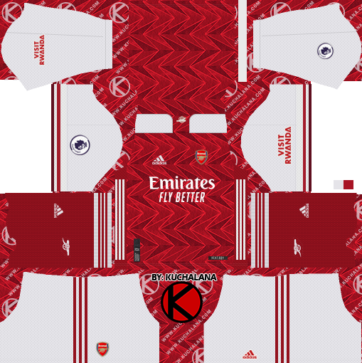 Arsenal 2020-21 Adidas Kit - Dls2019 - Kuchalana