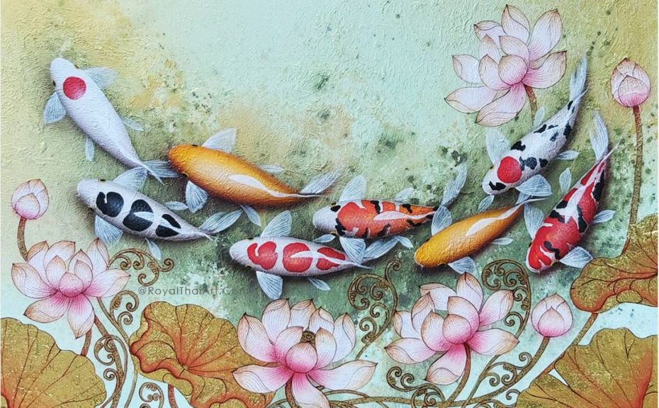 Best Koi Fish Wall Decor Ieads For 2021 L Royal Thai Art