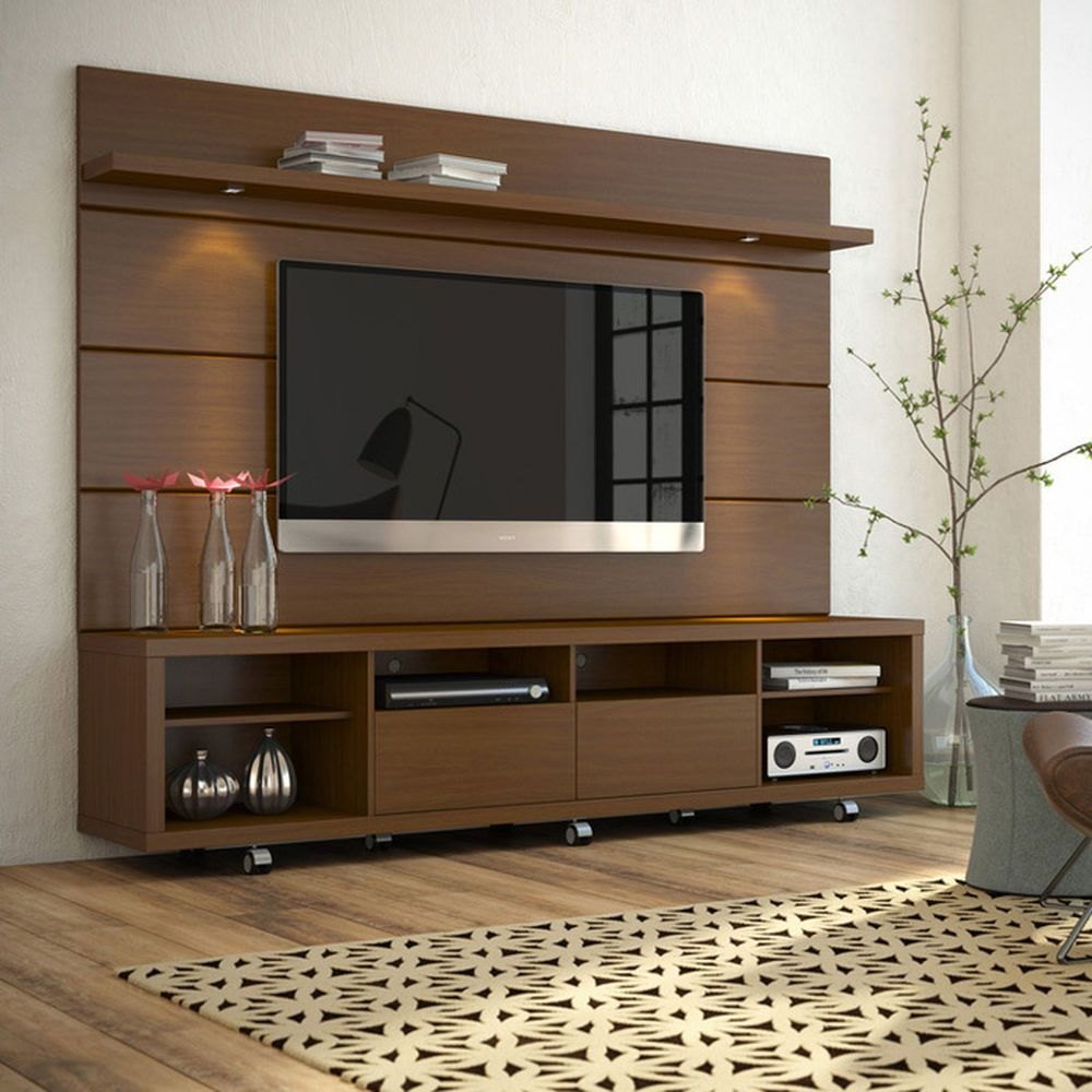 Brown Modern Wooden Led Tv Unit, Living Room, Size/Dimension: 6X8 Ft