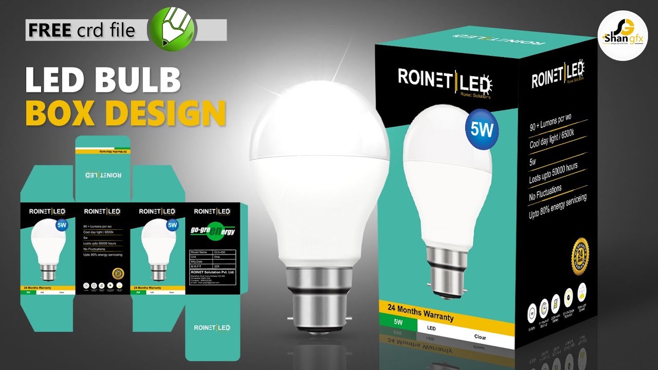How To Create Packaging Design Light Bulb Box In Coreldraw X3 - Youtube