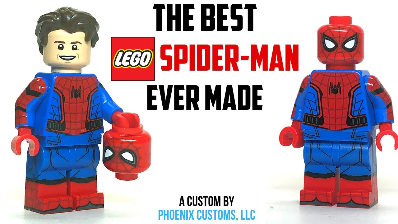 The Best Lego Spider-Man Minifig Ever Made - (Mcu Tom Holland Suit, Phoenix  Customs) - Youtube